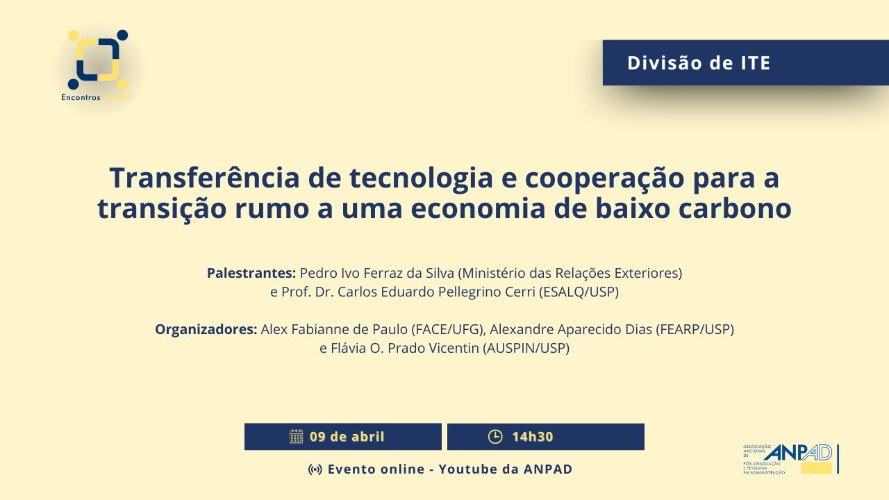 Transferência de tecnologia e cooperação para a transição rumo a uma economia de baixo carbono
