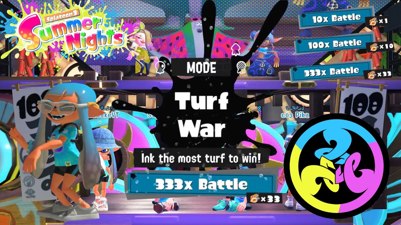 Splatoon 3 - Team Sea 10x 100x & 333x Battles