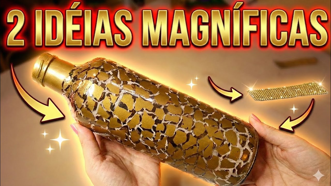 2 IDEIAS MAGNÍFICAS COM GARRAFA DE VIDRO - ARTESANATO COM GARRAFA DE VIDRO