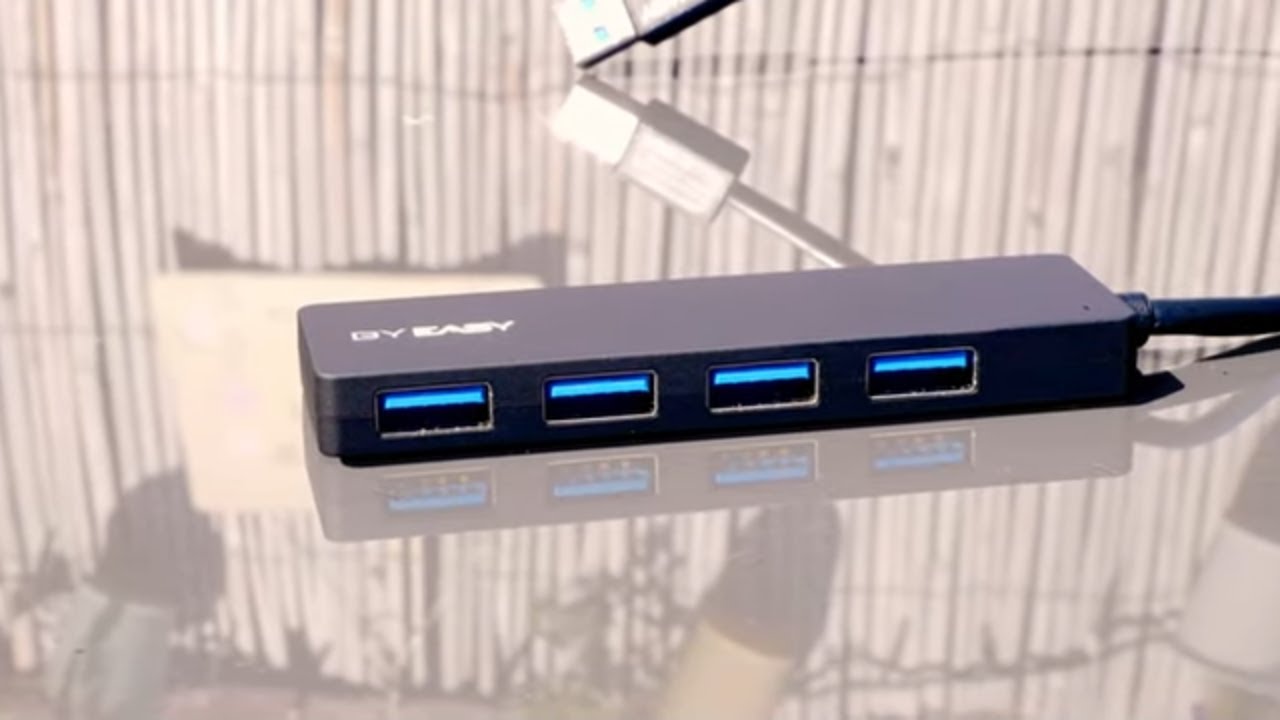 USB Hub, BYEASY 4 Port USB slim Hub Unboxing and Review