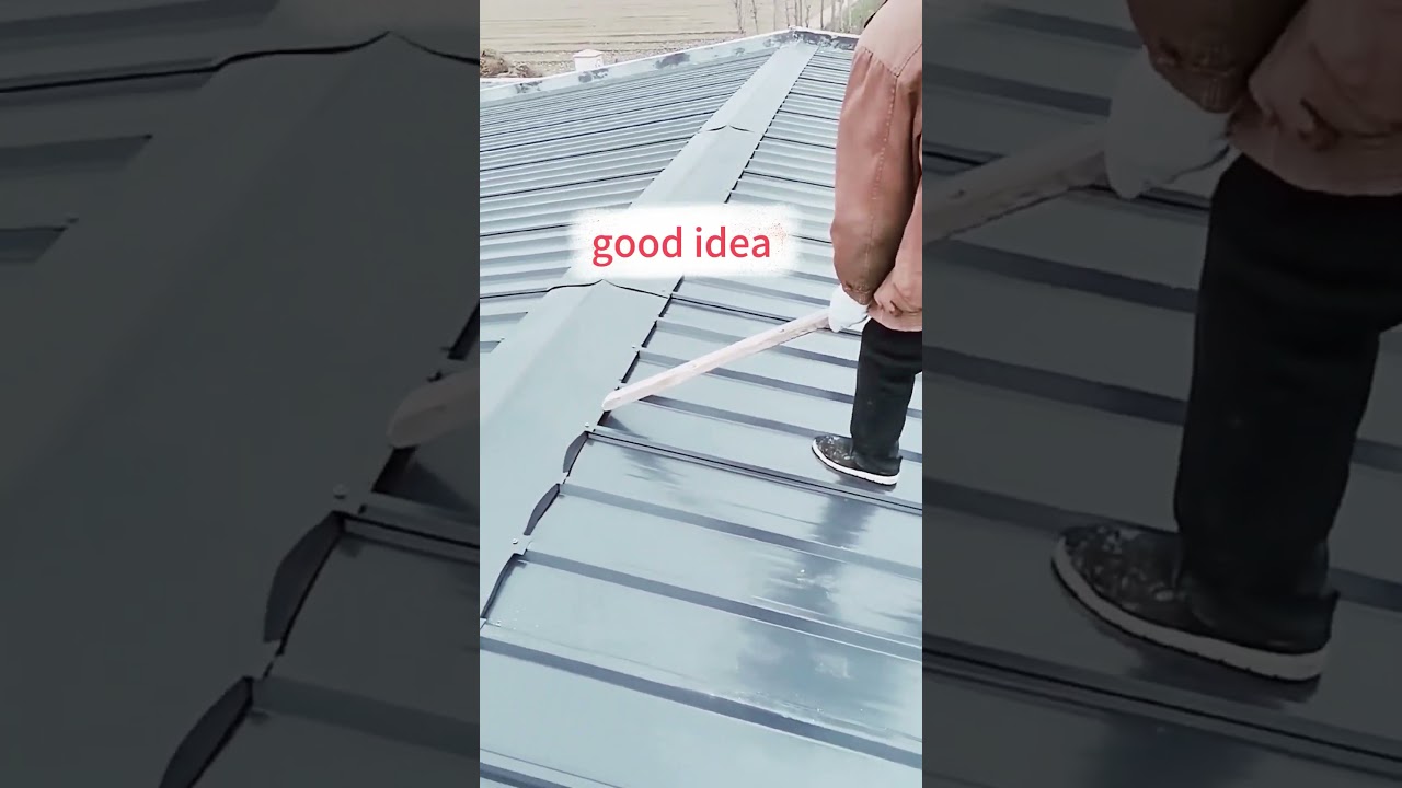Roof color steel tile construction / have you ever done this kind of construction?#tool #shorts