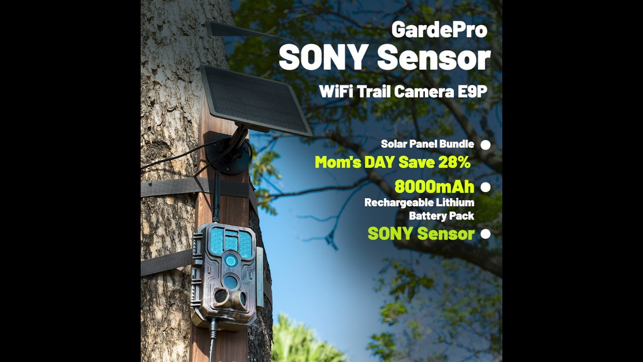 GardePro SONY Sensor WiFi Trail Camera E9P With Rechargeable Battery