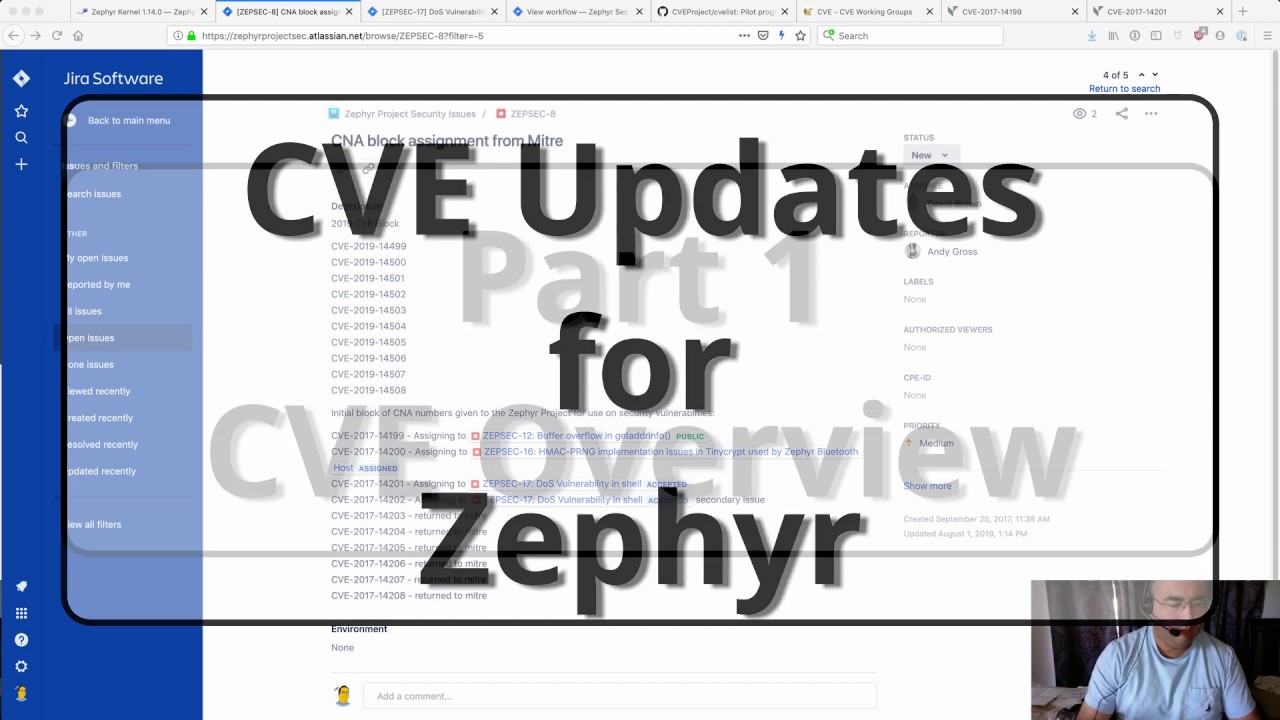 Zephyr CVE Update Process