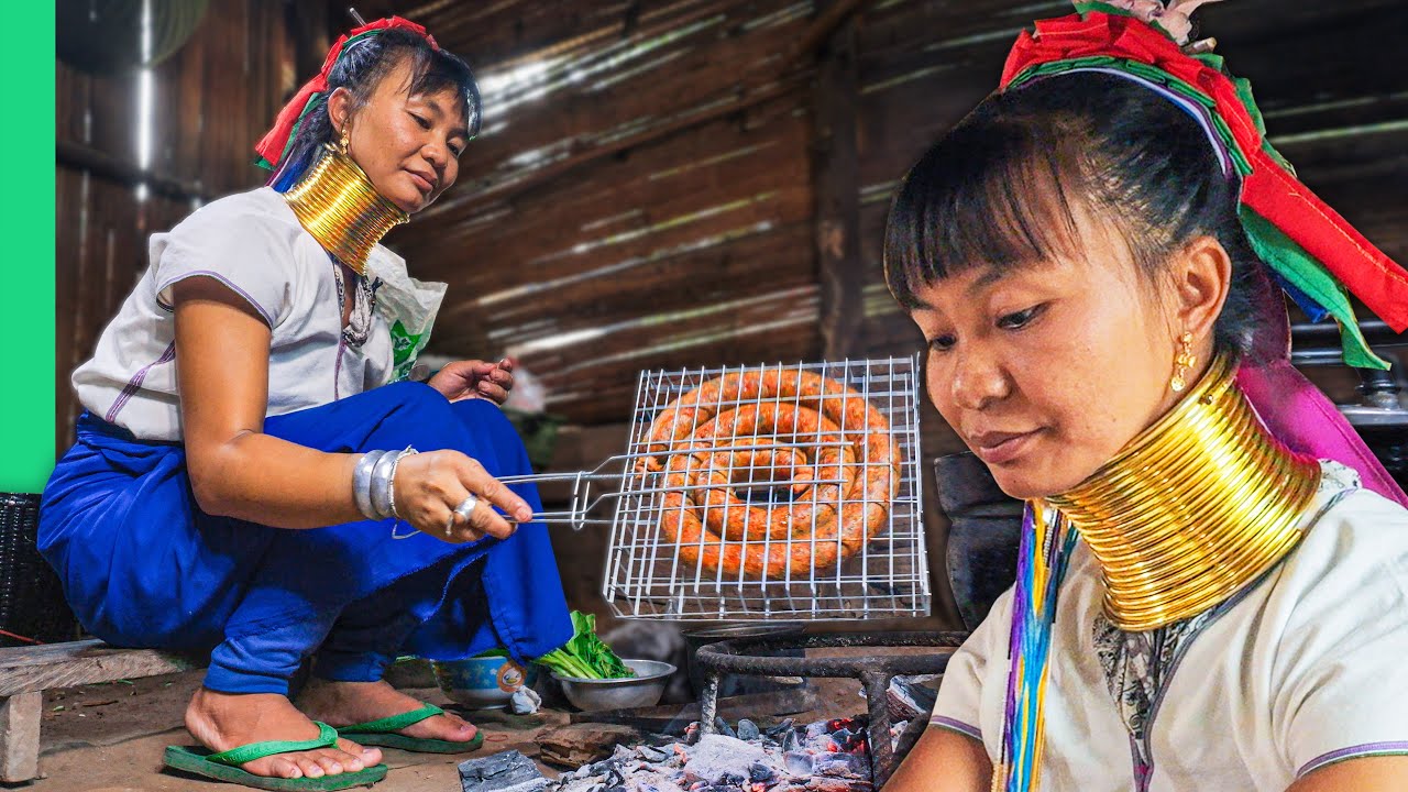 Eating with Asia&rsquo;s Long Neck Tribe!! Food Never Seen Before!!