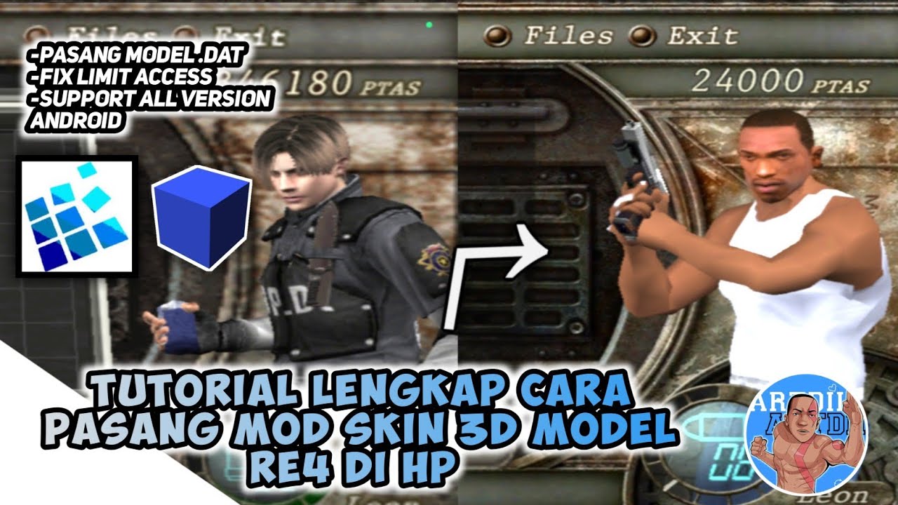 TUTORIAL PASANG SKIN 3D MODEL .DAT RESIDENT EVIL 4 TANPA PC❗+ FIX LIMIT ACCESS