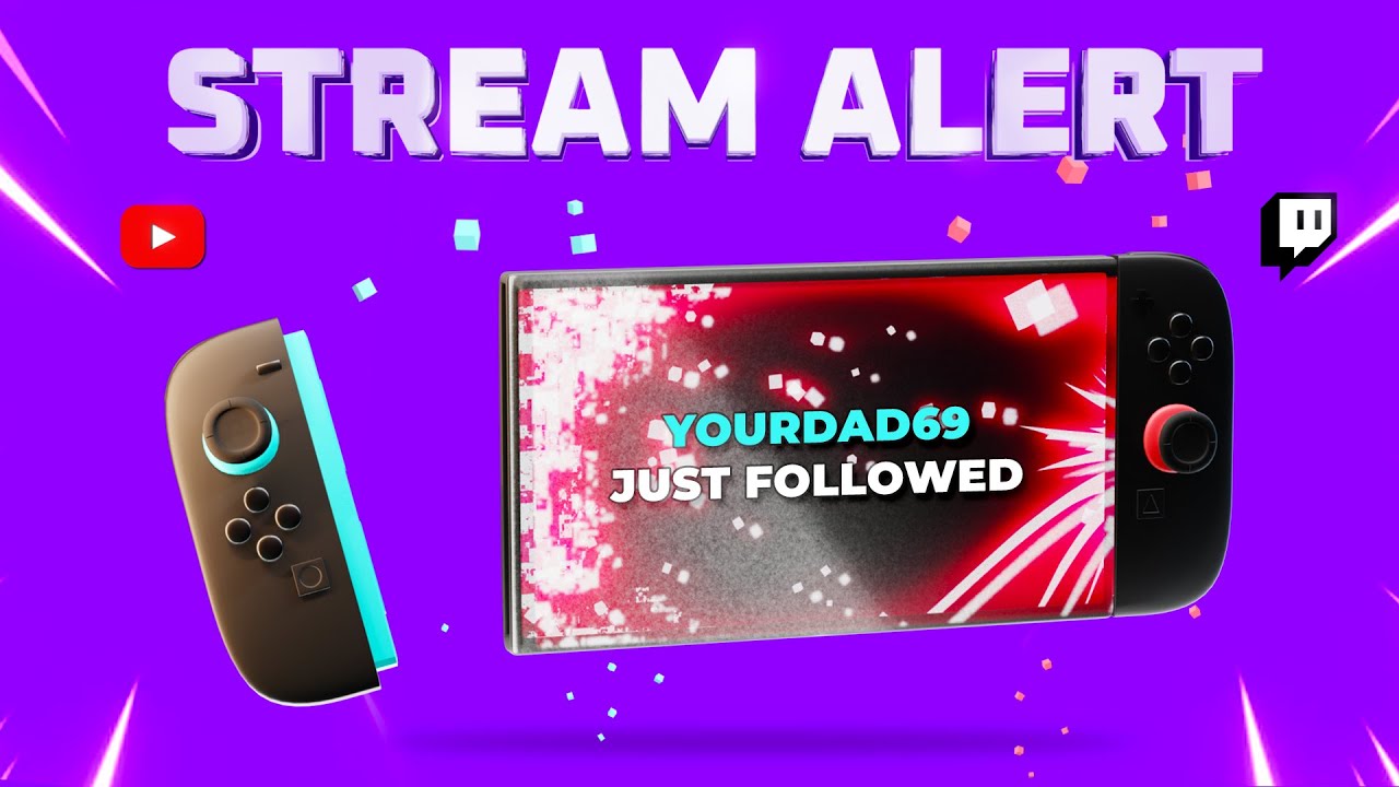 How to setup This Switch 2 Animated Stream Alert for FREE