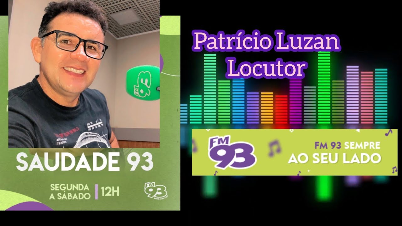 Rádio FM 93 Programa Saudade 93 com Patrício Luzan #Radio #locutor #flashback