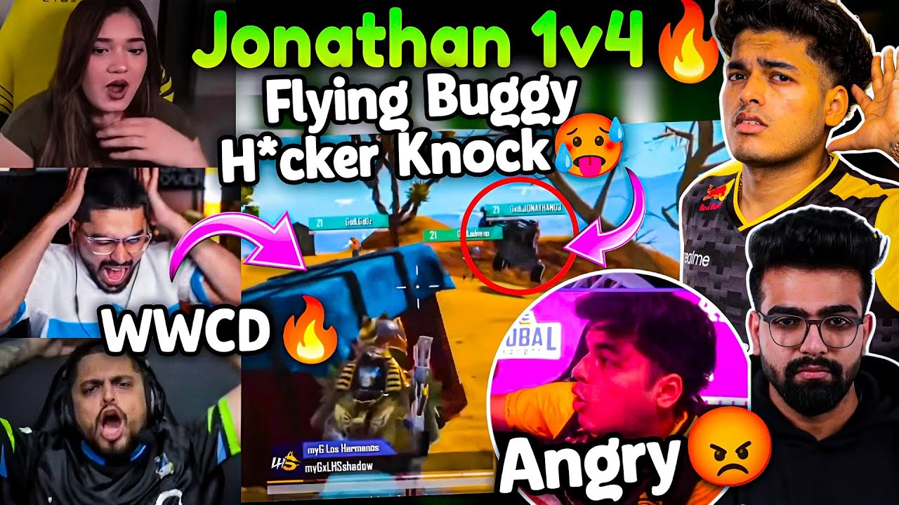 Jonathan Very Angry😡 Shocking 1v4🥵Flying Buggy H*cker Knock💀 Godlike WWCD🔥Everyone Shocked😱
