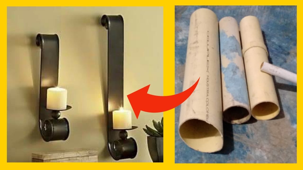 🕎Como hacer candelabros  de pared 🕎 como hacer un candelabro con material reciclado