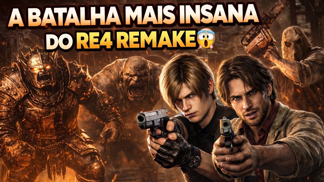 Resident Evil 4 Remake: 2 El Gigantes & Dr. Salvador! Gameplay ÉPICA com Leon é Luís 😱 