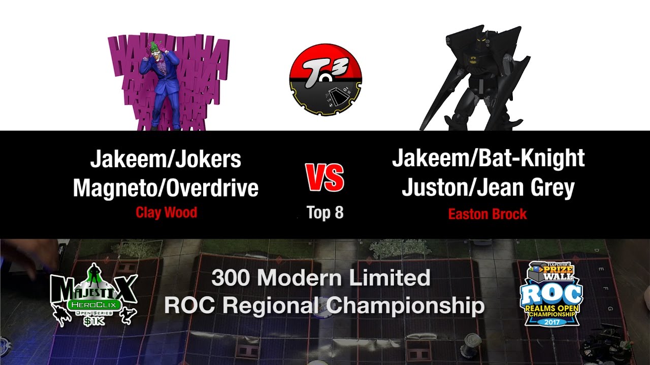 T3 - Jakeem/Magneto/Jokers vs Jakeem/Bat-Knight/Juston - Majestix 1K Top 8 [HeroClix Meta Game]
