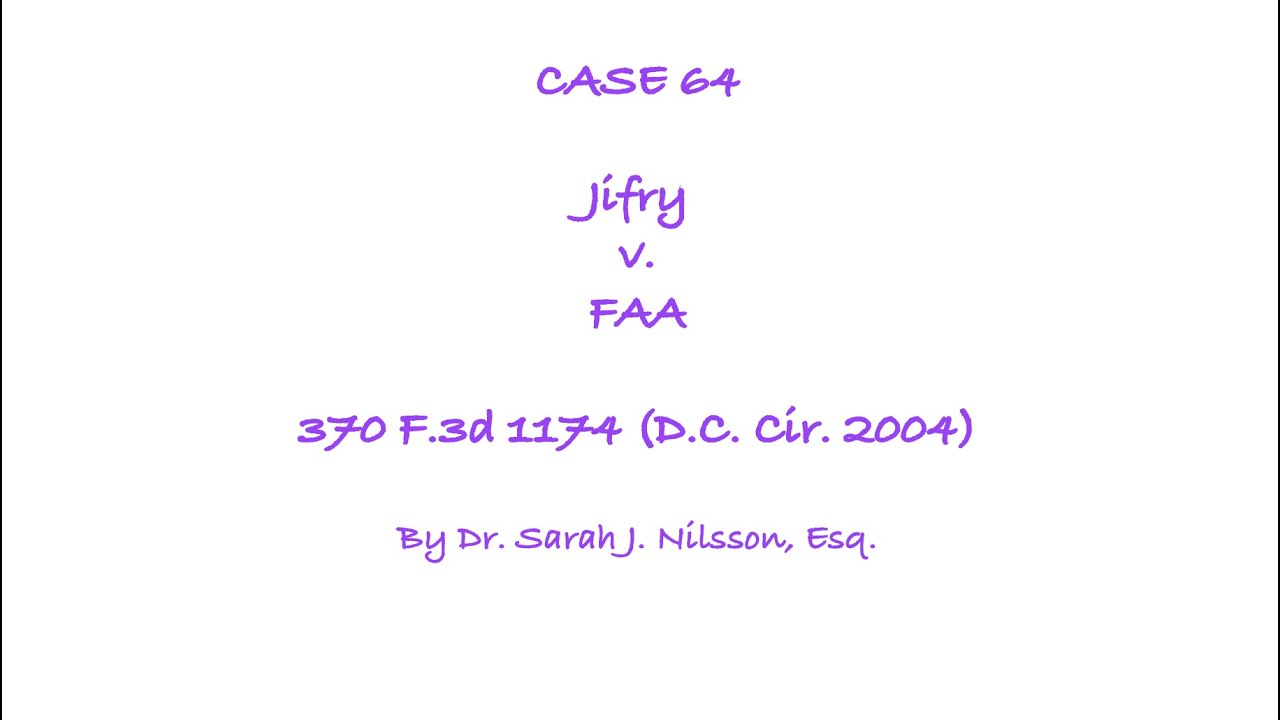 Case 64 - Jifry v. FAA