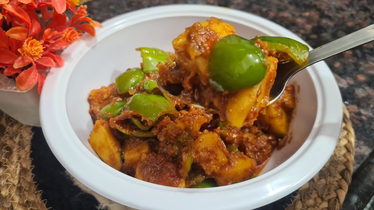 5 minutes Shimla Mirch aloo Ki Sabzi #shimlamirchaloo #recipe 