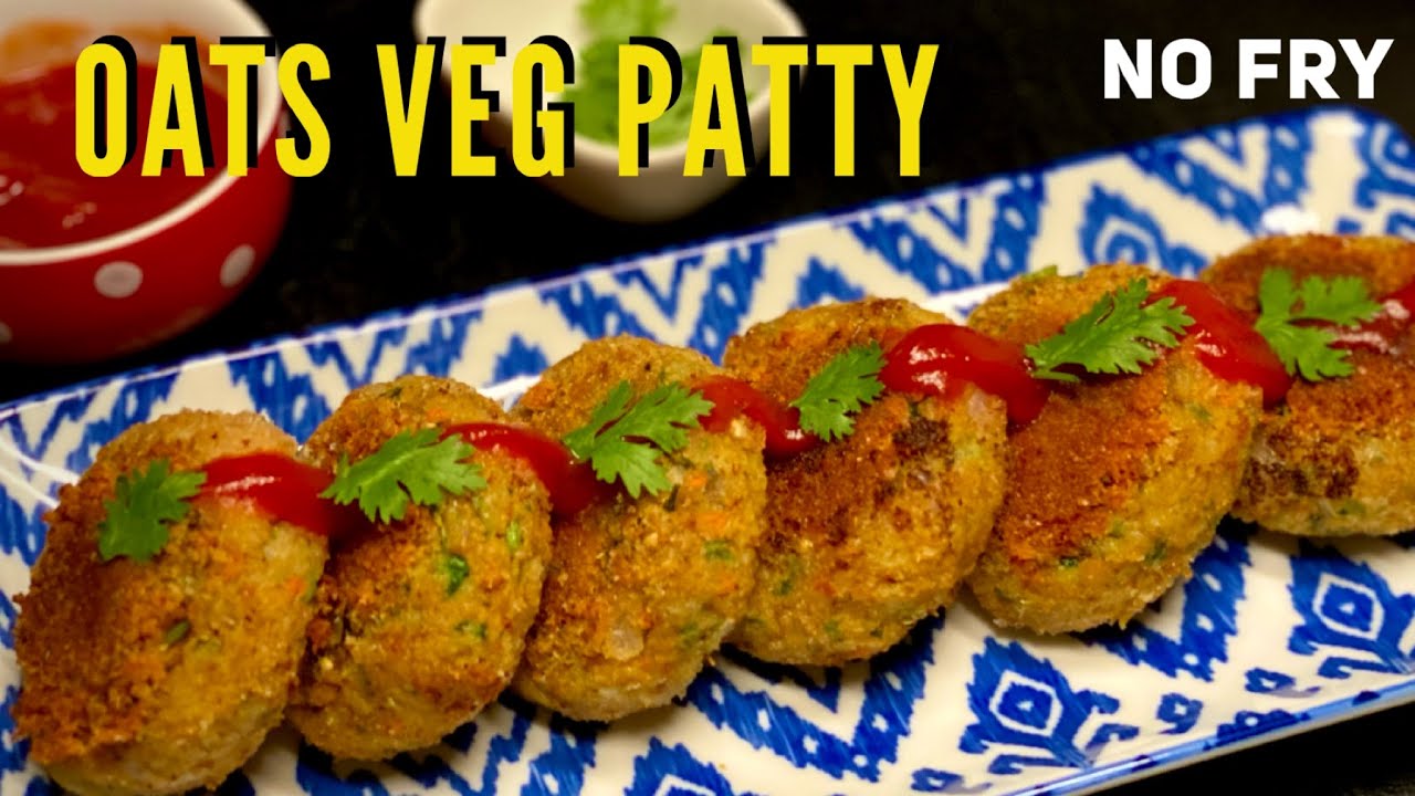 Oats Patty | No Fry Oats Vegetables Patty | Oats Cutlet | Healthy Oats Recipe | Tea Time Snacks