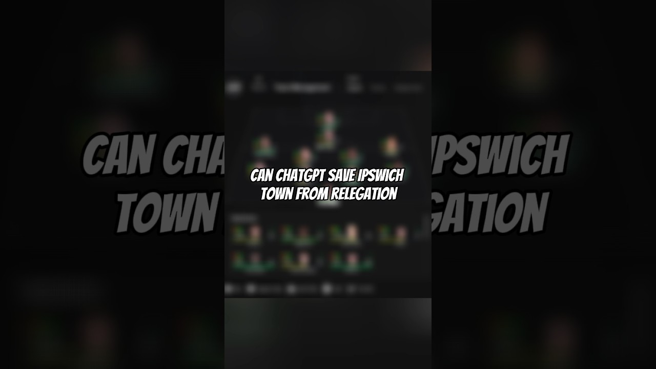 Can ChatGPT save ipswich town  from relegation?