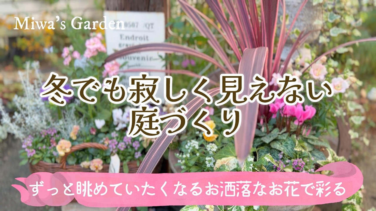 【ガーデニング🌺冬でも寂しく見えない庭づくり】【パンジービオラの寄せ植え】春まで楽しめるおしゃれな購入苗の紹介