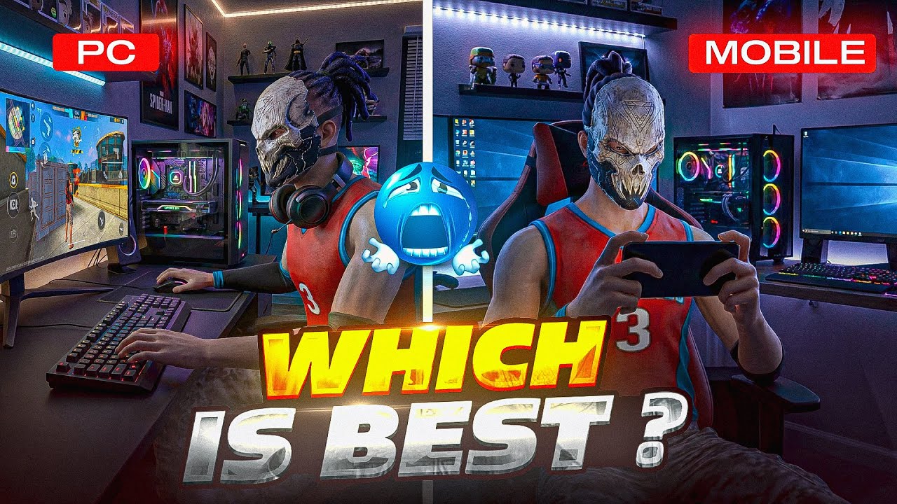 PC VS MOBILE 💀 Top 10 Difference Between PC And MOBILE GAMEPLAY 😗