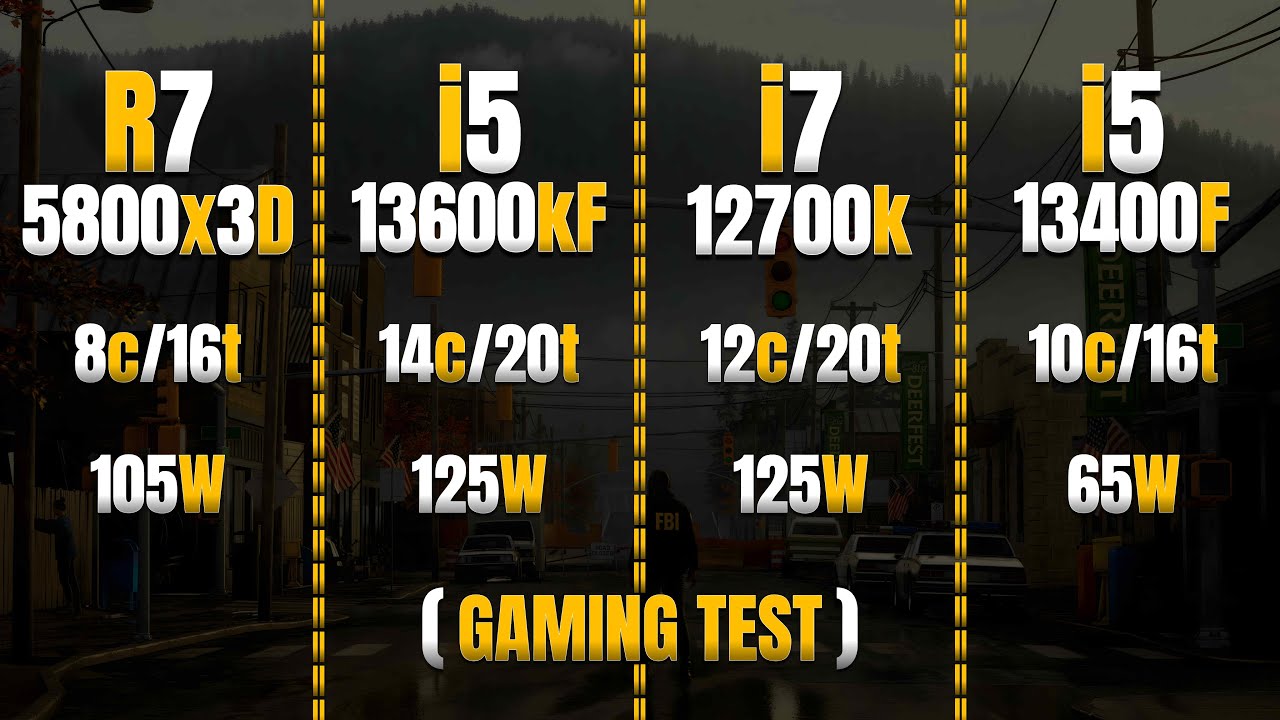 Ryzen 7 5800x3D vs i5 13600KF vs i7 12700K vs i5 13400F : (RTX 4070 Ti SUPER) : Ultimate Comparison