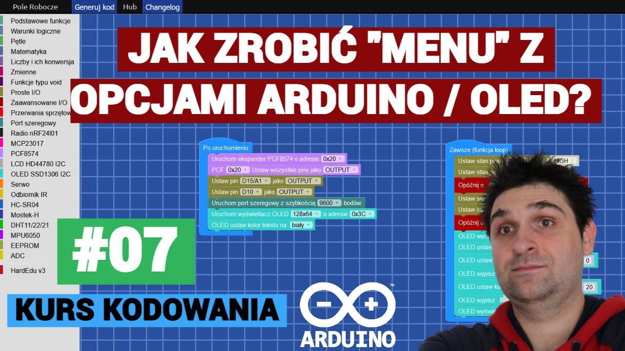 GENERATOR KODU ARDUINO: Jak zrobić MENU z opcjami z wyświetlaczem OLED? - #07