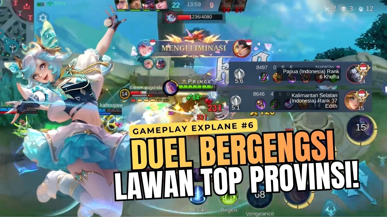 Lawan Top Provinsi! - Gameplay EXP Lane #Part6 | Match Sengit Berakhir Menang!