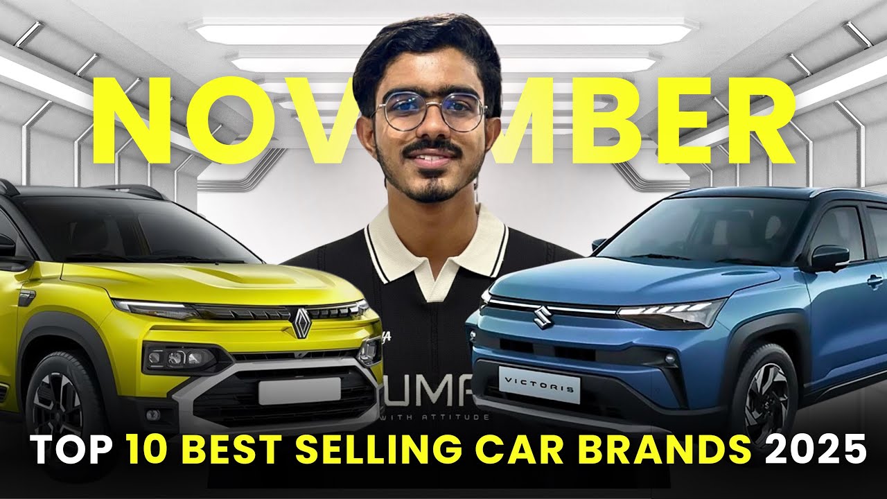 Top 10 Best Selling Car Brands &ndash; November 2025 🚗🔥 | India Auto Sales Report