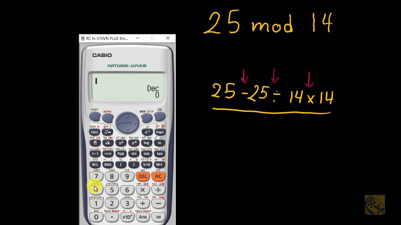 calculate mod with calculator حساب المود بالالة الحاسبة