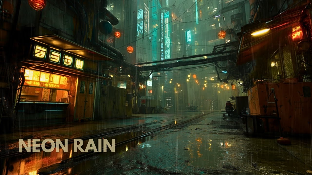 Deep Rain for Sleep | Neon Alley • 8 Hours