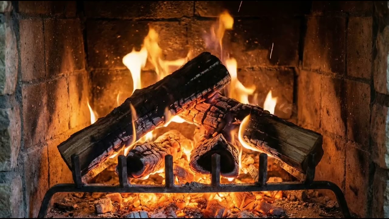 1 Hour Cozy Fireplace ASMR 🔥 Crackling Fire & Burning Wood | No Music, Deep Relaxation