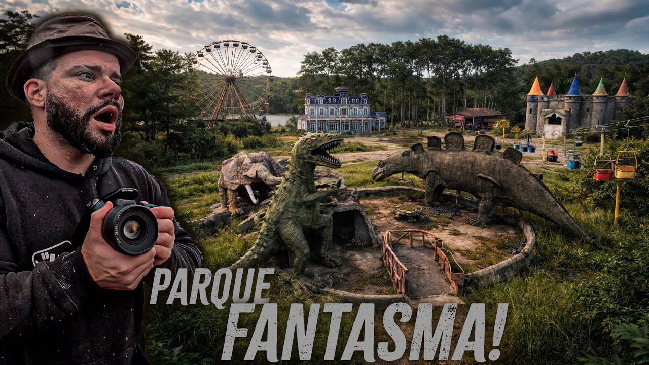 ENTREI NO MAIOR PARQUE TEMÁTICO DE DINOSSAURO ABANDONADO DO BRASIL - ENCONTREI ALGO PROIBIDO AQUI!