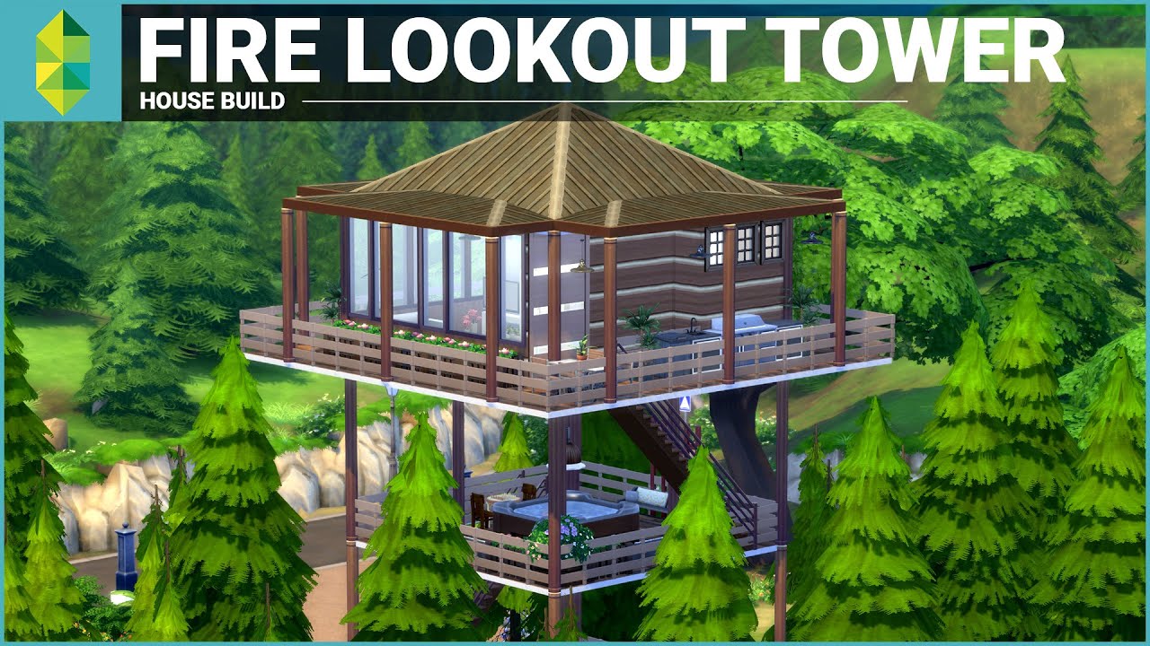 The Sims 4 House Building - Fire Lookout Tower
