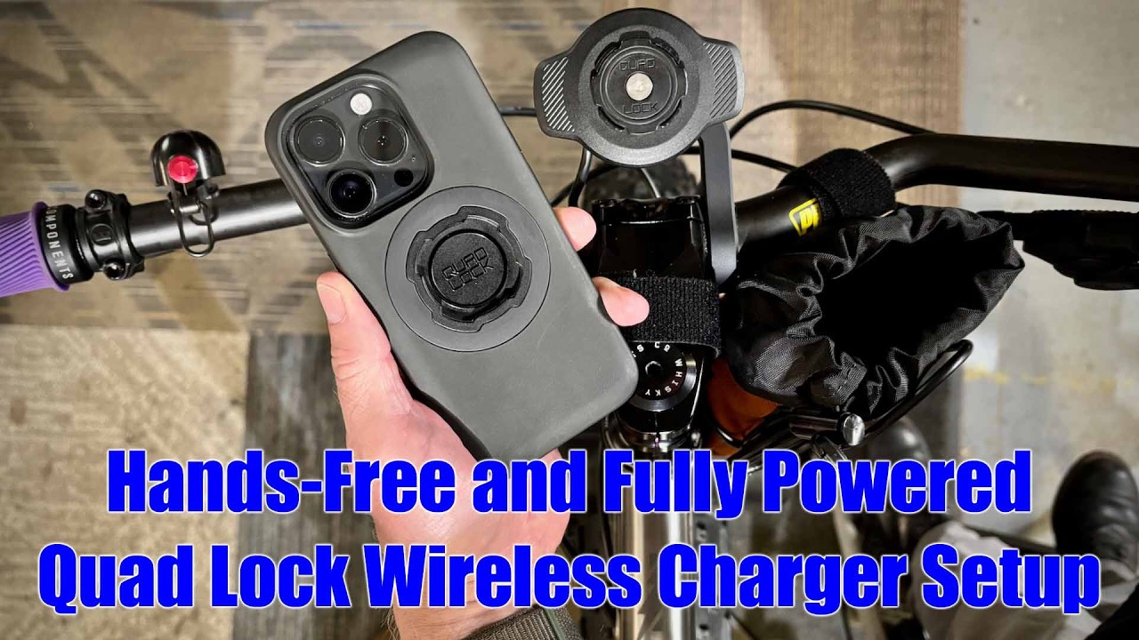 How to Power Your Phone While Bike Riding | Quad Lock Wireless Charger Setup