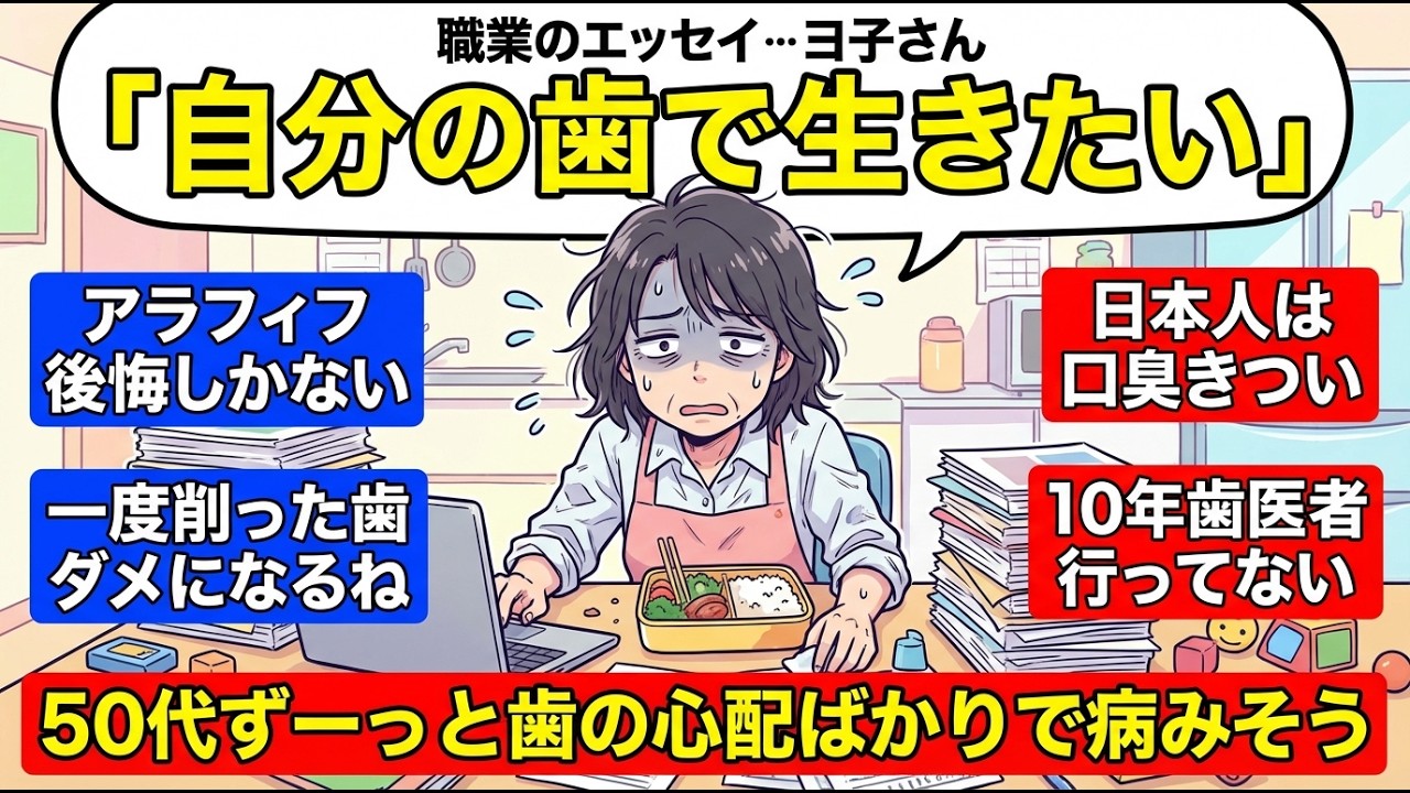 【歯がボロボロ】どんどん歯が弱っていく…後悔しかないアラフィフ女性たち！今からでもどうにかなる！？【ガルちゃん雑談】【更年期キツイ】