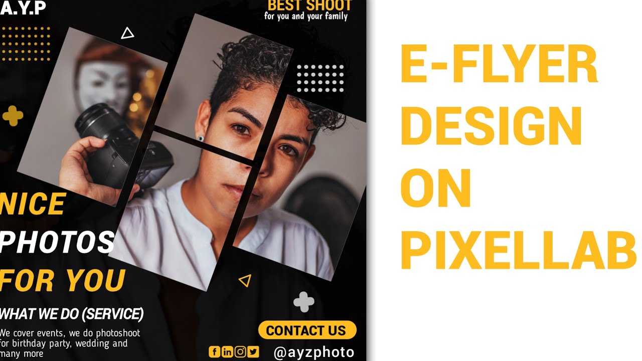 How to design a social media flyer for photographers | Social media design on pixelLab