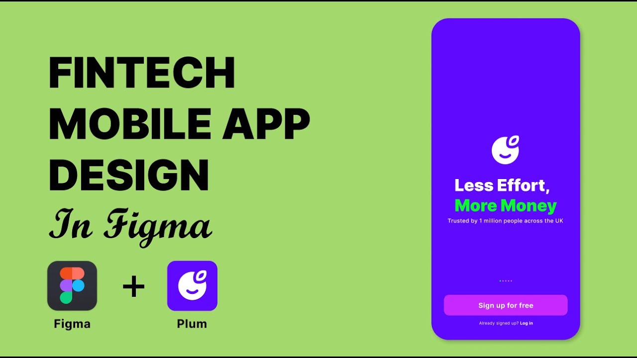 Learn Mobile App Design in Figma: Login Screen UI/UX Tutorial (Plum App Redesign)