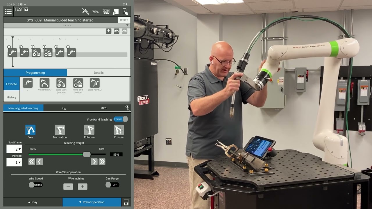 Free Mode Feature - Lincoln Electric Cobot Training Video