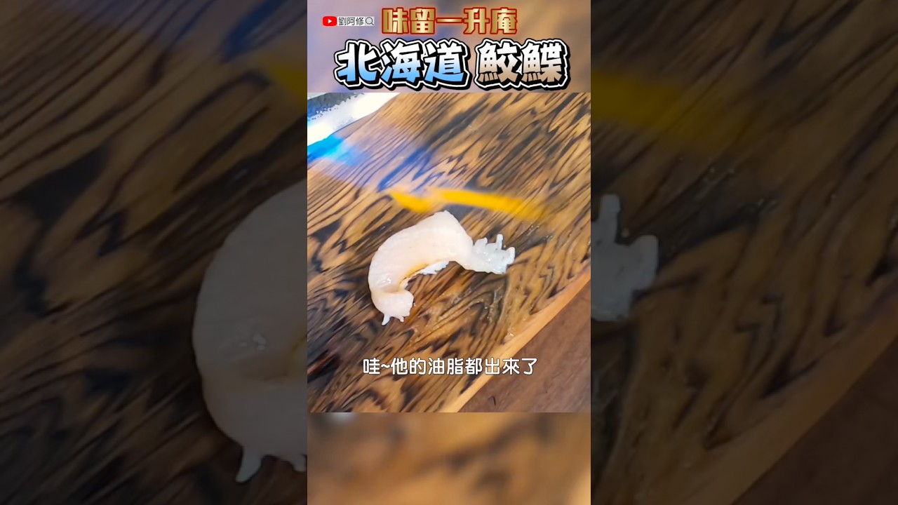 鮫鰈的處理｜如何製作美味的炙燒鰭邊肉握壽司？關鍵步驟分享給你！ #北海道 #鮫鰈 #鰭邊肉 #握壽司 #味留一升庵
