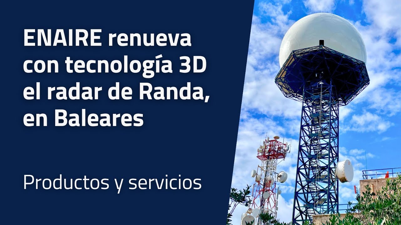 Izado del radomo 3D del radar de Randa (Mallorca)