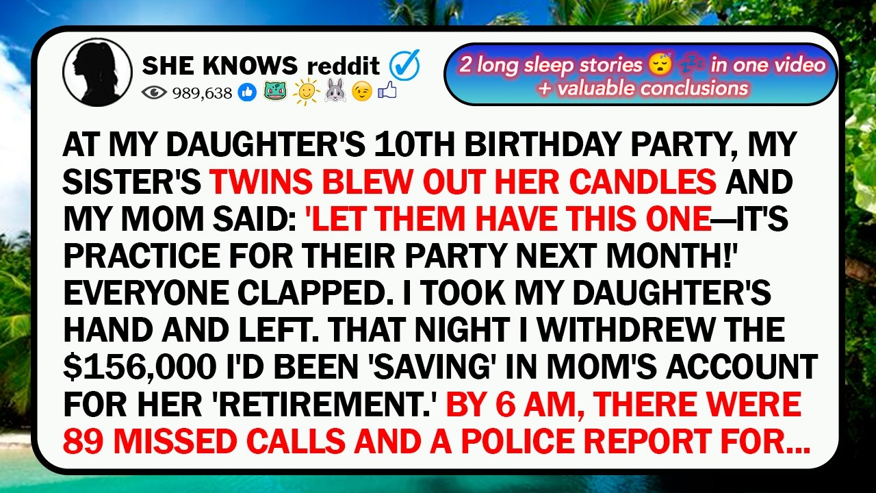 AT MY DAUGHTER'S 10TH BIRTHDAY PARTY, MY SISTER'S TWINS BLEW OUT HER CANDLES AND MY MOM SAID: