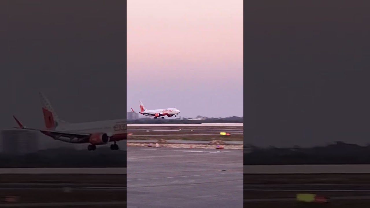 Landing l Takeoff l Air india express  lX1173  l Hyderabad-Surat l short