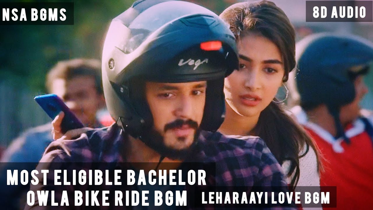 Most Eligible Bachelor bike ride full bgm HQ VERSION | #mosteligiblebachelor leharaayi love bgm(8D)