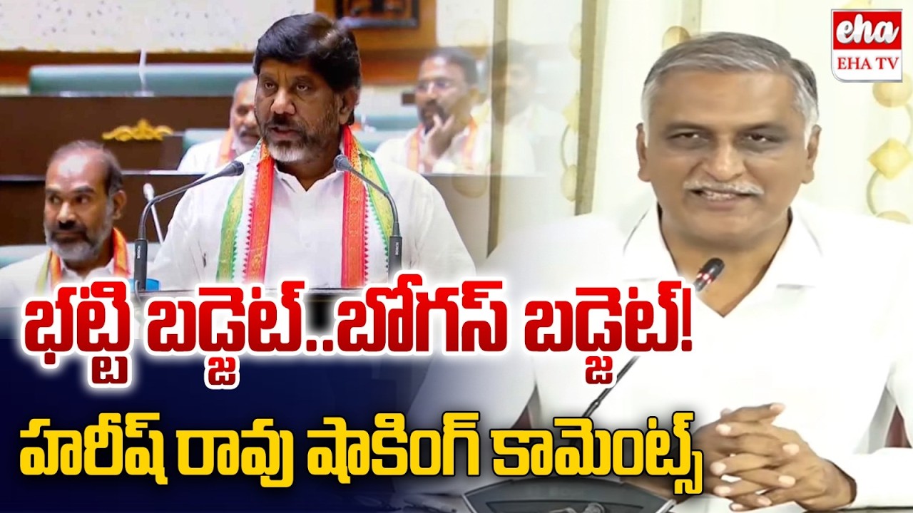 Harish Rao Sensational Comments On Bhatti Vikramarka Over Telangana Budget | EHA TV