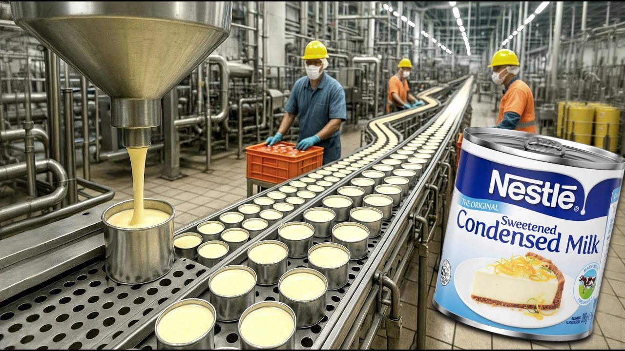 How Condensed Milk is Made in Factories | How It's Made