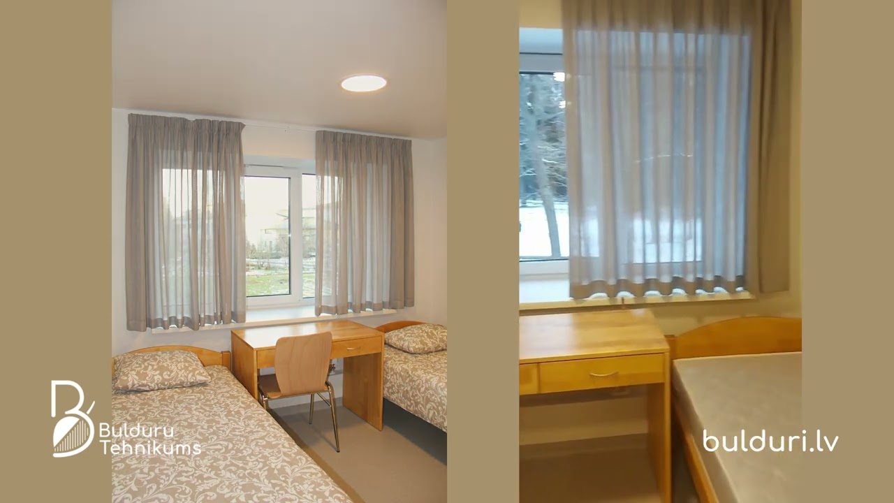 Atjaunotās dienesta viesnīcas Bulduru Tehnikumā