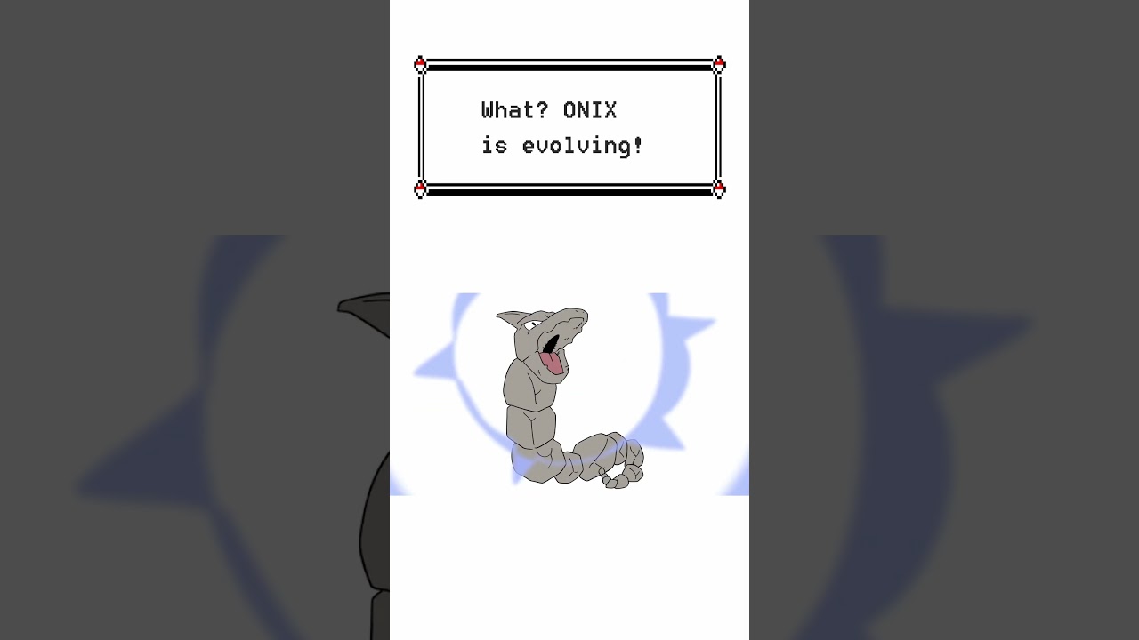 Onix Evolves into Steelix! - Pokemon Evolution Animation