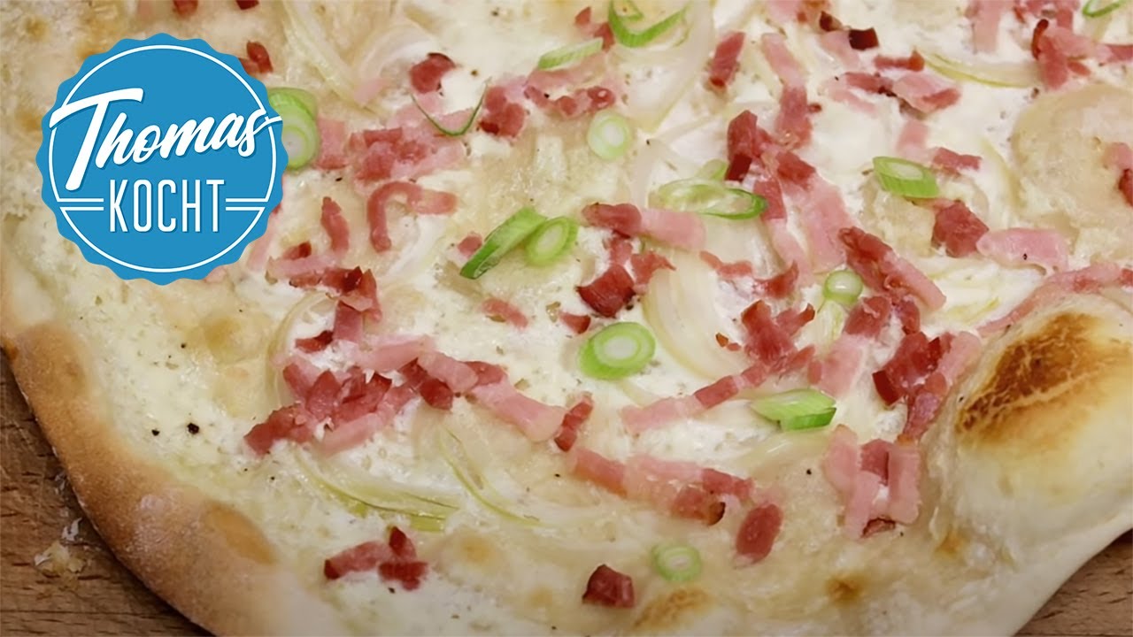Elsässer Flammkuchen selber machen - Rezept ohne Hefe / Thomas kocht