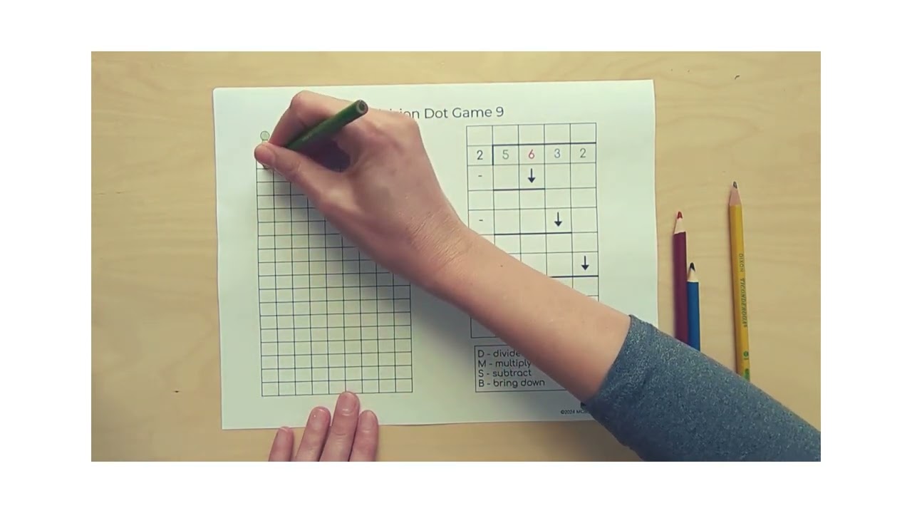 Montessori Division Dot Game Lesson 2