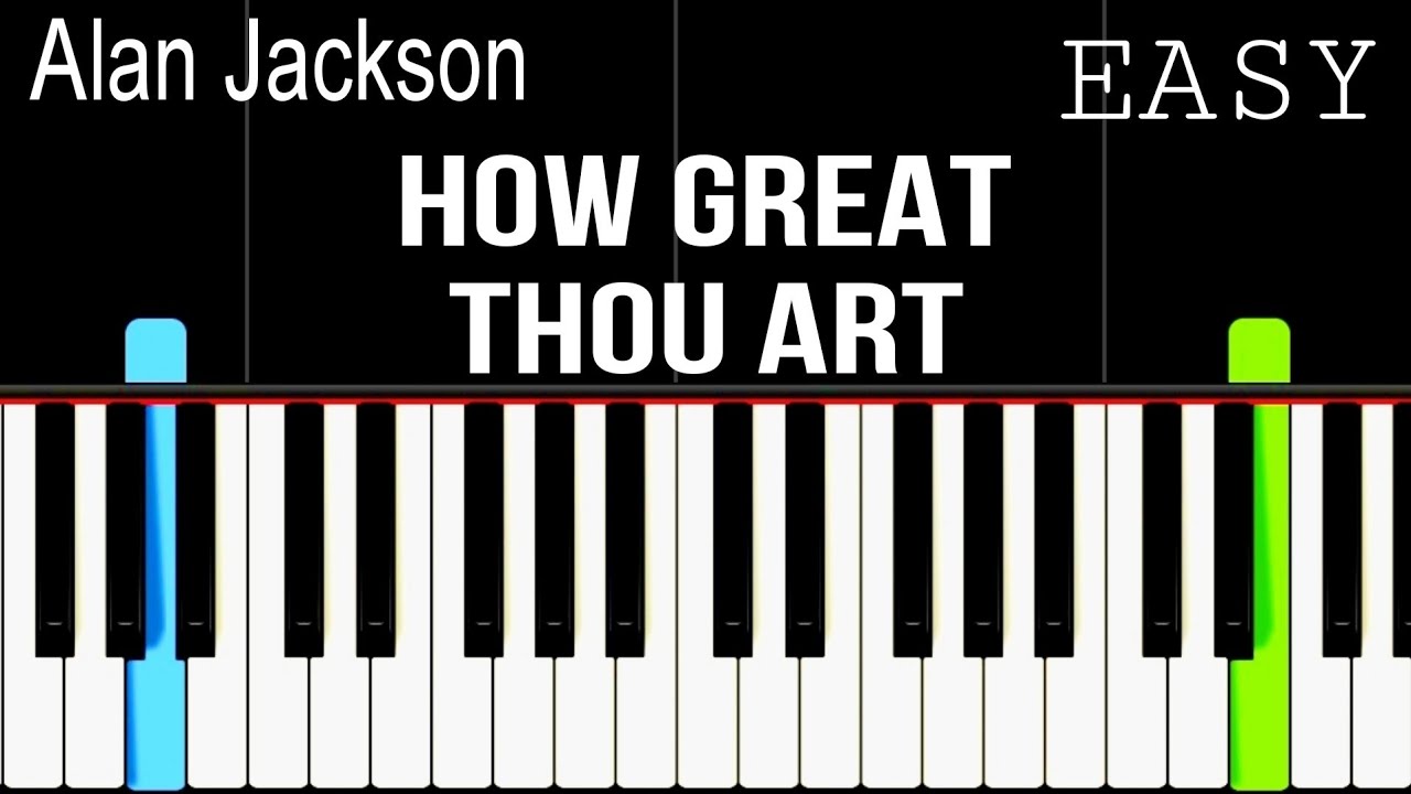 How Great Thou Art - Alan Jackson | Easy Piano Tutorial