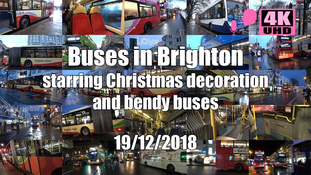 [Christmas 🎄🎁🎅🏻🤶🏻🎉🎊] Buses in Brighton starring Christmas decoration and bendy buses 19/12/2018