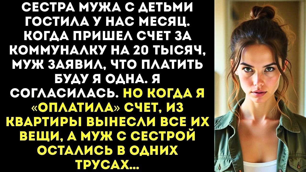 «С чего это мы должны платить? Ты же работаешь!» — заявил муж получив счет за коммуналку на 20 тысяч