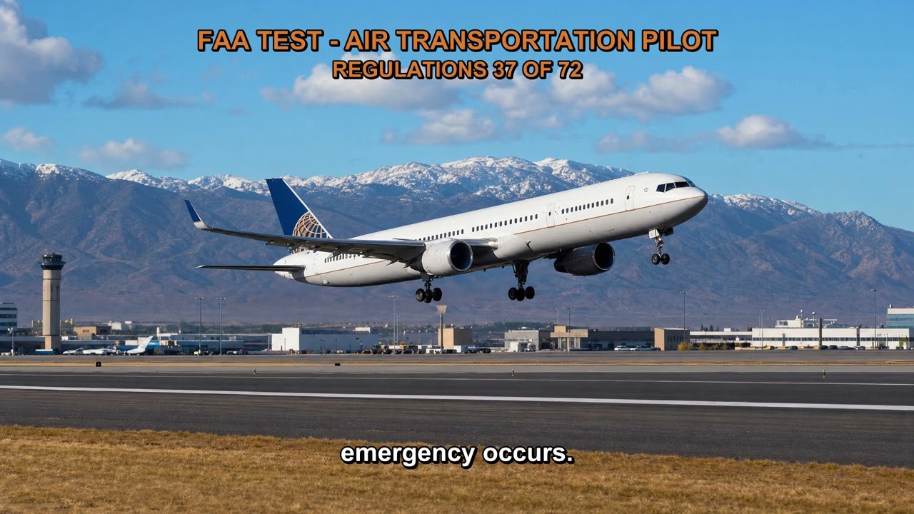 FAA TEST - AIR TRANSPORTATION PILOT - REGULATIONS Q8009, Q8032, Q9720, Q8039, Q8040 (37-72)